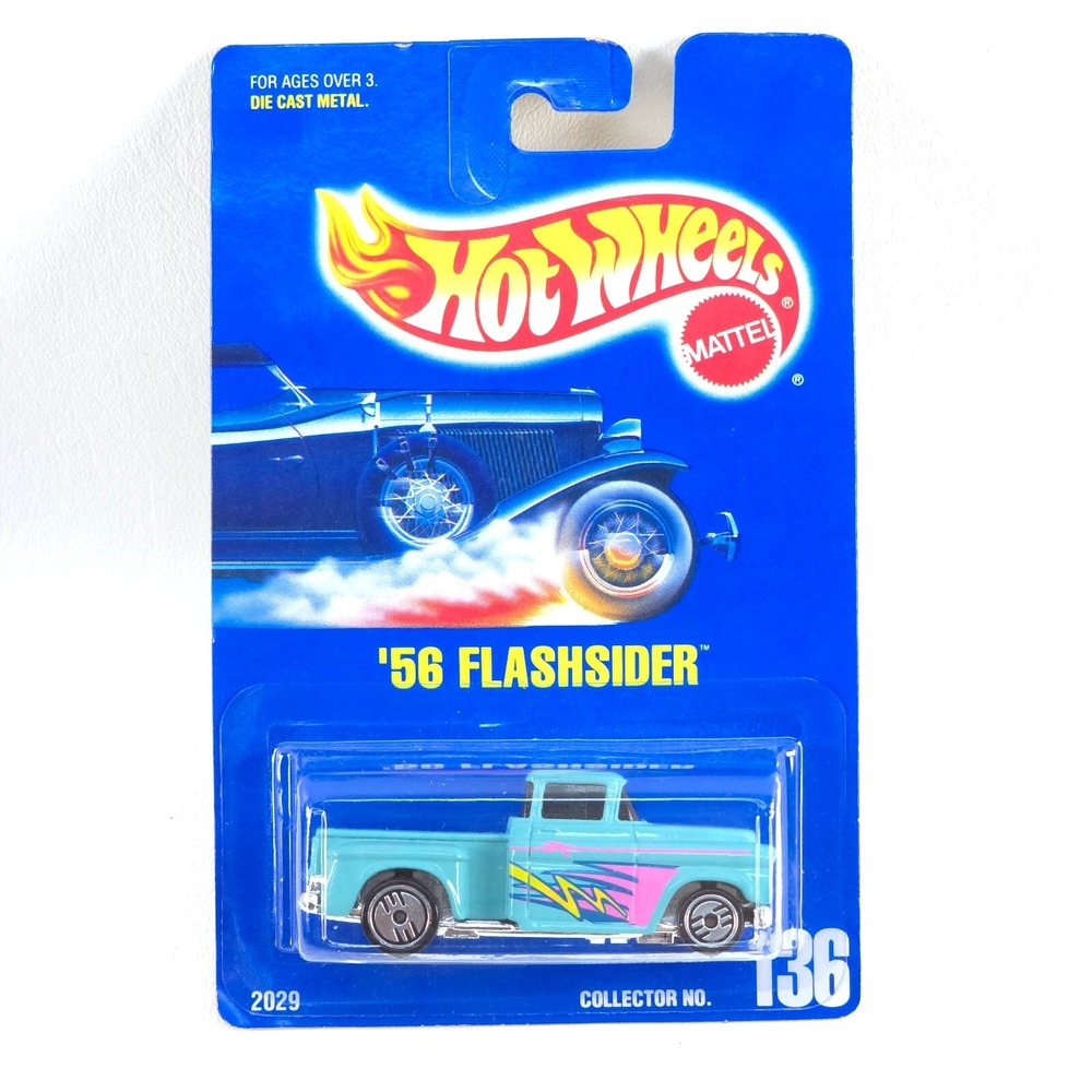 Hot Wheels '56 Flashsider 1991 MOC VTG Collector Number 136 90s Y2K Stepside Bed - Picture 5 of 6